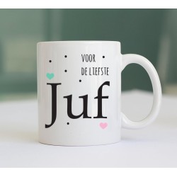 Mok voor de Liefste Juf - Afscheidscadeau - Bedankt Juf - Juf Mok - Bedankt - Cadeau Juf