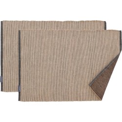 Södahl Melange placemat set van 2 katoen 33x48cm beige