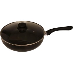 Brabantia antikleef hapjespan met deksel 28cm - Sauté pan