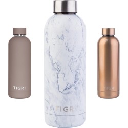 TIGR The Minimalist - Drinkfles - Thermosfles - RVS - 500ml - Wit Marmer