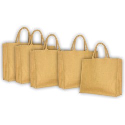 Jute Tas - 5 Stuks - Shopper - 40 x 15 x 35 - Strandartikelen beach bags / shoppers