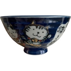 Kawaii Bowls - Lucky Cat Kom - blauw - 11.2 x 6cm - 250ml