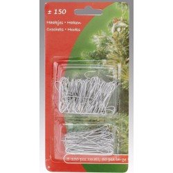 Kerstbalhaakjes zilver - 150 stuks