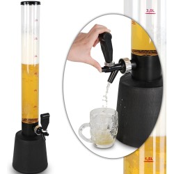 Jago® Biertoren 3,5 liter - Biertap - Drankdispenser - Thuistap - Met kraantje - 90 cm hoog