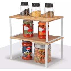 SensaHome Keuken Organizer - Bureau Organizer - Aanrecht Organizer - Keukenrek/Kruidenrek/Badkamer Organizer - Set van 2 - Wit