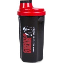 Gorilla Wear Shaker - Shakebeker - 700 ML - Zwart/Rood