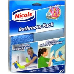 Microvezeldoek badkamer - 2 stuks - Nicols