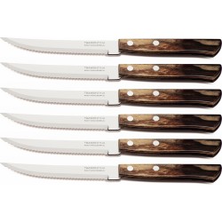 Tramontina Churrasco steakmessenset 6-delig bruin - Hout - RVS