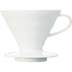 Hario - Bloom - V60-02 Ceramic Coffee Dripper White + 40 Paper Filters