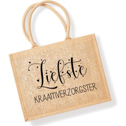 Glittertas cadeau kraamverzorgster kraamhulp-Liefste kraamverzorgster