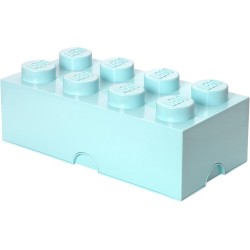 LEGO Brick 8 Opbergbox - Aqua Blauw - 12 L - 50x25x18 cm - Kunststof