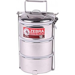 Stainless Steel-Food Carrier 12cm x 3 layers