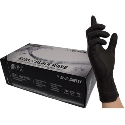 Nitrile black wave handschoenen poeder vrij maat M (100 Stuks)