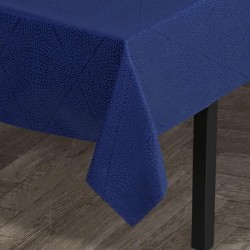 Juna Rhombus Damask Tafelkleed 140 x 270 cm blauw