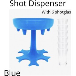 Shot Dispenser Blauw|| shotjes maken||inclusief glasjes||Drankspel