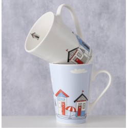 BOLTZE HOME - MOK BEACHHOUSE - 300 ML - GROTE MOK - SET VAN TWEE - KOFFIEMOK