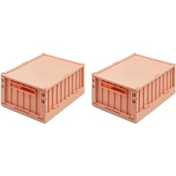 Liewood - Opbergkrat Weston met Deksel Medium (Set van 2) - Opbergdozen - Tuscany Rose