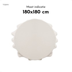 Today Rond Tafelkleed - Tafellaken - Ø180cm - Polyester - Krijt - Wit