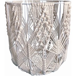 Lavandoux - Macramé Mand - Bohemian - ø35cm - Naturel