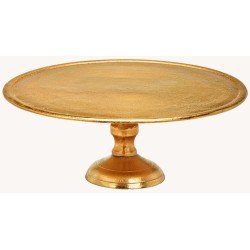 Etagere 1-laags goud van metaal B31 x H12 cm - Ronde etagere - High Tea serveerplateau - kaarsenplateaus