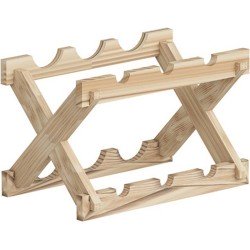 Homemania Flessenhouder Truva 43x28x28 cm hout