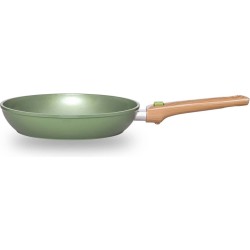 Just Vegan Koekenpan met afneembaar handvat eco 24 cm aluminium groen