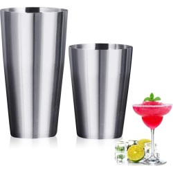 GOLRISEN Boston Shaker Cocktail Shaker Set Boston Shaker 700ML 500ML Capaciteit Shaker Beker Cocktail Set voor beginners Professionele Barkeepers Bar Familiefeesten Zilver