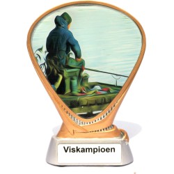 Trofee Visser 16 cm –Vistrofee Visprijs Prijs Beker Viswedstrijd Sportprijs Sportprijzen Hengelsport