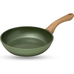 Just Vegan, Ceravegan keramische ECO koekenpan – 20cm, 100% vegan, plantaardige anti-aanbaklaag - Met GRATIS panbeschermer