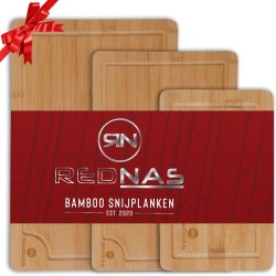 Rednas Bamboe Snijplank - Snijplanken Set - Borrelplank - Serveerplank - 3-delig - hygiënisch en duurzaam