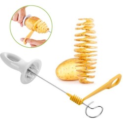Aardappel snijder - Chips maker – Groente maker - Courgette - Zucchini - Potato twister - Spies - Spiraalsnijder