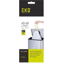 EKO afvalzakken type F 40-60 liter - 6 rollen van 12 zakken