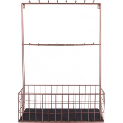 Kitchen rack XL w. hooks painted copper