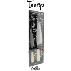 Tensyu Japan Hoogwaardig RVS Koksmessen Set - Petty Knive & Santoku