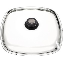 Eurolux Glazen Deksel met Knop - 26 x 26 cm - Ovenbestendig