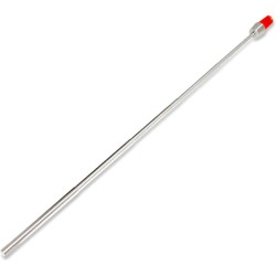 Uitschuifbare kwast - Telescopisch - Barbecue - RVS - Siliconen - Oranje - 20,7 x 2,4 x 2,3 cm
