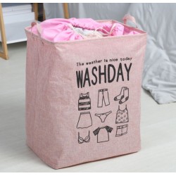 Inklapbare wasmand roze 53x43,5x33 cm