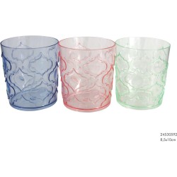 Drinkbekers - 6 stuks - Kunststof - Kleurrijk - 8.5x10cm - 250ml