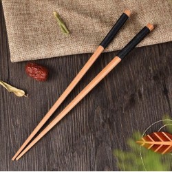 Japanse Eetstokjes - Handgemaakt - Chestnut - Chopsticks - Eetgerei - Inclusief Legger - Lichtbruin/Zwart