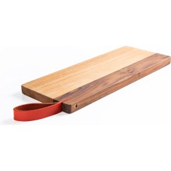 Longshore snijplank hout rechthoek - serveerplank hout met handvat - acacia & walnoot (35 x 15 x 2 cm) - tapas