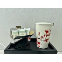 Cadeauset Kati mok Cherry blossom van Tea Forté plus 5 soorten thee