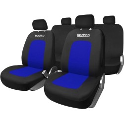 Set hoezen voor zittingen Sparco Sport Zwart/Blauw