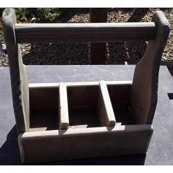 Houten Bierflessenhouder voor 6 flessen met opener