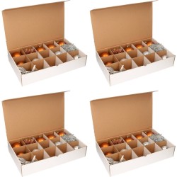 Kerstballen opbergbox - Kerst opbergbox - Kerstballenbox - Voor 60 kerstballen (Ø10 cm) - 4 stuks