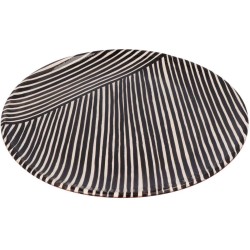 Casa Cubista  - Dinerbord met criss-cross patroon zwart 27cm - Dinerborden