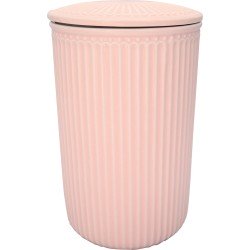 Greengate Alice - roze - voorraadpot - L - 1900ml - aardewerk - langwerpige voorraadpot