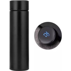 Slimme Thermosfles met LCD display - Isolatiefles 500 milliliter - Dubbelwandige Thermosfles - Thermosbeker - Isoleerfles - Thermoskan - Travel Mug - bidon drinkfles - Koffiebeker - Drinkflessen - Smart Thermos - Metaal