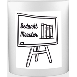 Bedankt meester Mok met opdruk - Docent cadeau - Meester en juffen dag - cadeautjes - Meesterdag cadeau - cadeau meester - einde schooljaar - afscheid- 350 ML inhoud