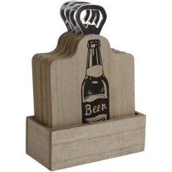 Van Manen Onderzetters 11,5 x 5,5 x 4 cm | Cheers | Set van 4