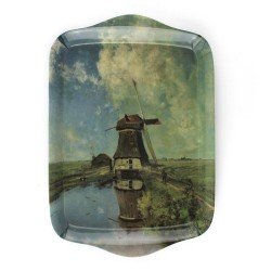 Dienblaadje Mini, 21 x 14 cm, In de maand Juli, molen, P.J.C. Gabriel